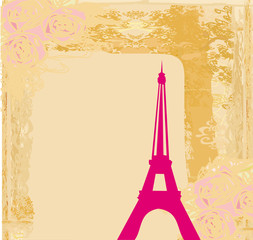 vintage retro Eiffel card
