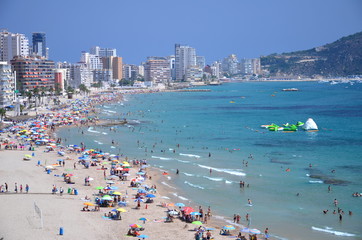 Plaża w Calpe, Hiszpania - obrazy, fototapety, plakaty