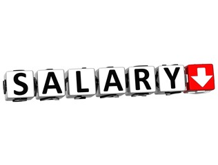 3D Salary Button Click Here Block Text