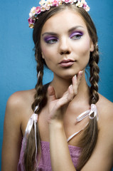 Portrait of the flirting girl