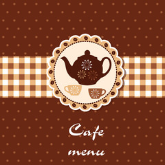 Template of a cafe menu