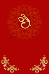 Greetings & Invitation card with Ganesha,India