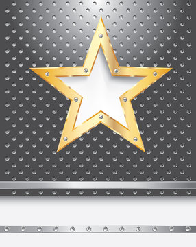 perforated gold star