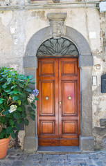 Fototapeta na wymiar Drewniane drzwi. Bolsena. Lacjum. Włochy.