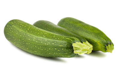 Three fresh green zucchini