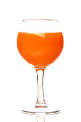 Tropical juice in glass isolated on white