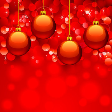 vector illustration of elegant christmas background with baubles