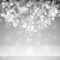 vector illustration of elegant snowflakes Christmas background