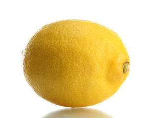 ripe lemon isolated on white