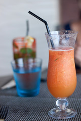 Fresh mix of rosemary and papaya