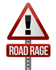 road traffic sign with a road rage concept