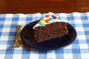 Slice of chocolate cake