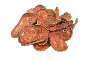 Bael Fruit isolated on white background