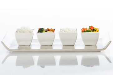 Rice and sautéed vegetables