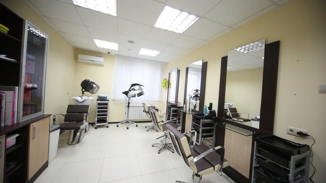 In salon hairdressing salon there are three workplaces