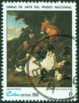 stamp printed in CUBA shows the "Domestic Fowl"