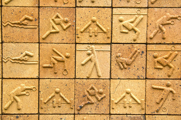 Olympic wall texture background