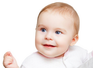 Portrait of blue-eyed baby