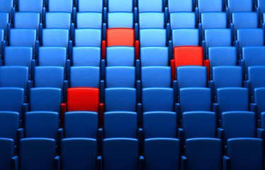 Fototapeta premium auditorium with reserved seats