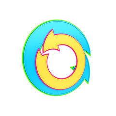 multicolored frame made from arrows isolated on white