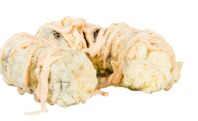Japanese Cuisine -Tempura Maki Sushi (Deep Fried Roll made of sa