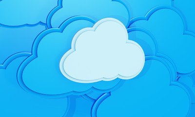 Abstract blue background made of 3d cloud