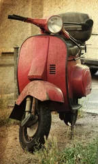 Abwaschbare Fototapete Scooter Oldtimer-Roller