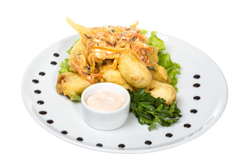 Japanese style pork cutlet with carrot and asparagus