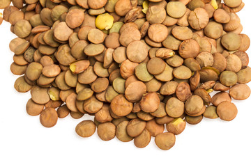 Lentils Isolated on White Background
