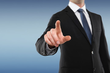 Man with Touchscreen