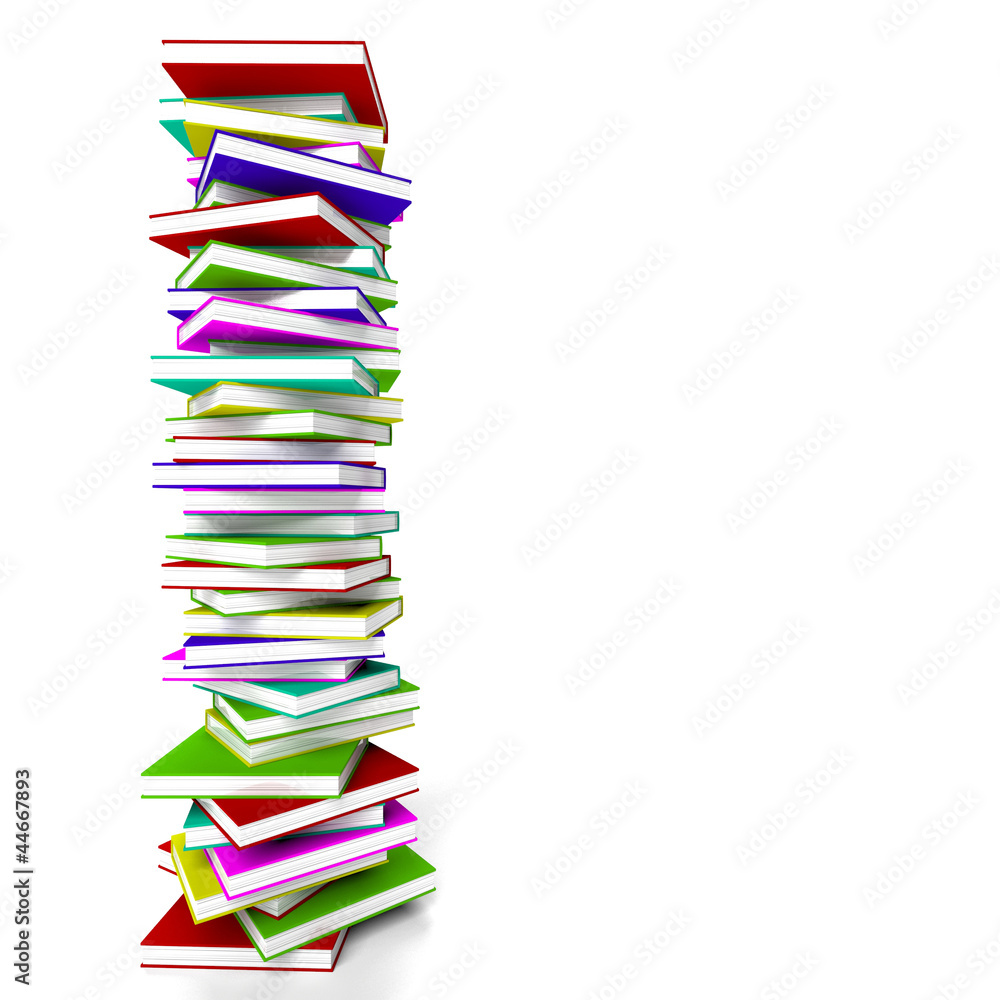 Poster stack of books with copyspace representing learning and educatio