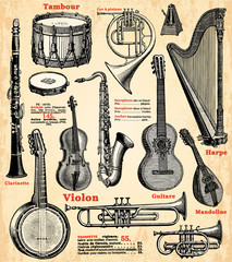 Fototapeta premium Instruments de musique