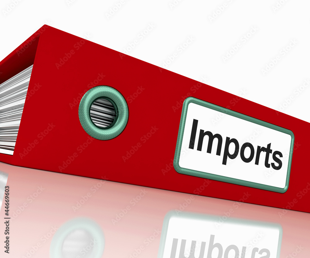 Poster import file showing importing goods and commodities
