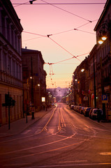Zachód słońca w Krakowie