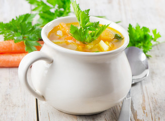 Bowl of vegetable Soup
