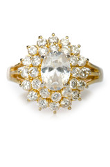 Jewellery ring isolated on white