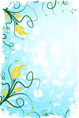 Fototapeta na wymiar Grungy Floral Background