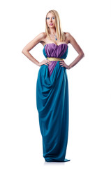 Fashion concept - woman on white