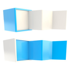 Copyspace banner template as folded four part stand