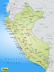 Peru und Umland mit Orten