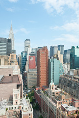 Fototapeta na wymiar New York City Manhattan skyline view with Chrysler building in t