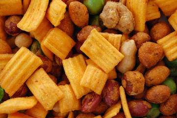 spicy dried nuts salty snacks mix