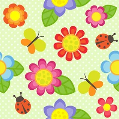Foto op Canvas bloem patroon © m_yulia