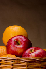 Fruit in a wicker basket