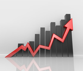 3D Arrow Business Chart