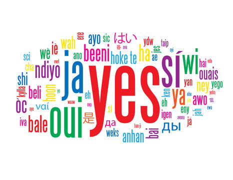 YES Tag Cloud (positive vote referendum ok tick quality service)