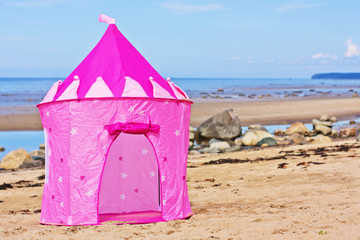 Children's pink tent