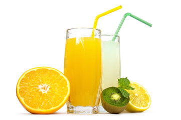 fresh juice and fruit