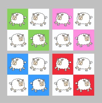seamless lamb pattern
