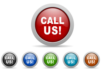 call us icons set
